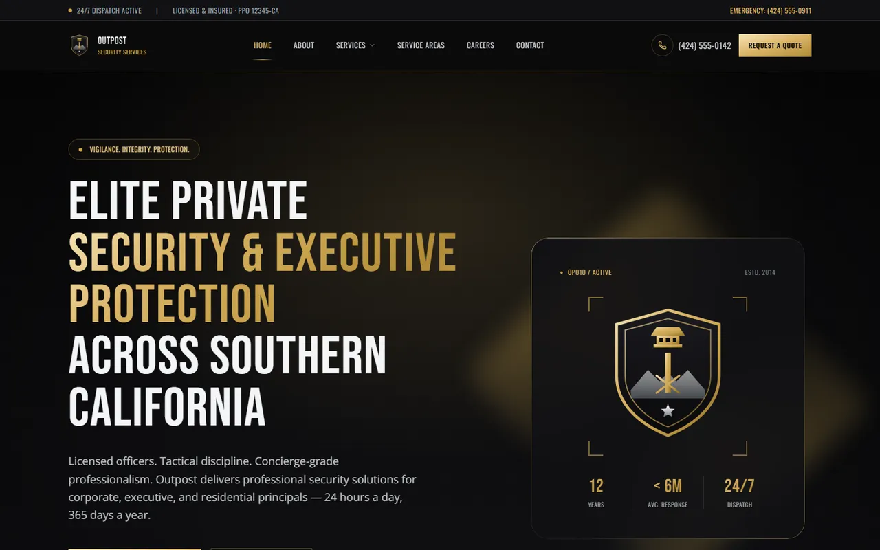 Outpost Security — Executive-protection brand